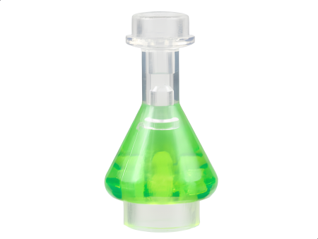  Бутылка Lego 93549pb01 Utensil Bottle, Erlenmeyer Flask with Molded Trans-Bright Green Fluid Pattern